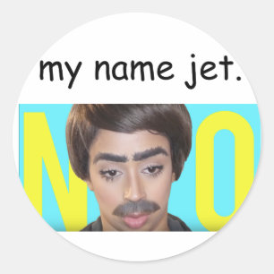 Pegatina Redonda Mi nombre Jet (Liza Koshy)