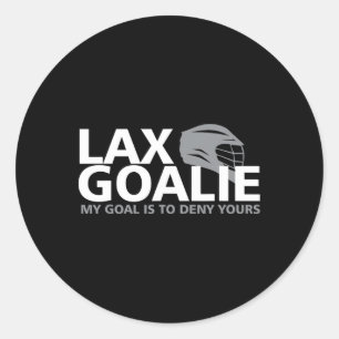 Pegatina Redonda Mi Objetivo Es Negar Tu Graciosa Lacrosse Goalie L