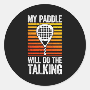 Pegatina Redonda Mi Paddle Hará El Tenis De Gaddle