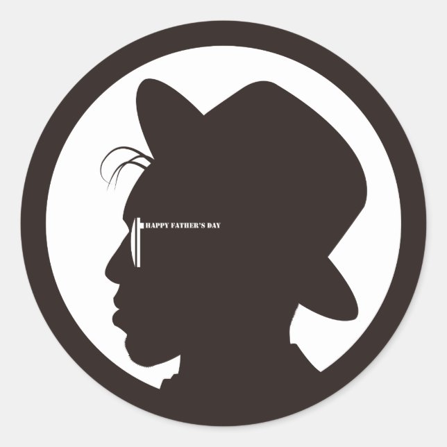 Pegatina Redonda Mi padre genial (Anverso)