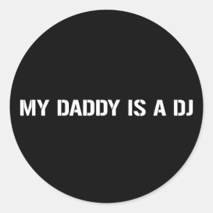Pegatina Redonda Mi Papá Es El DJ