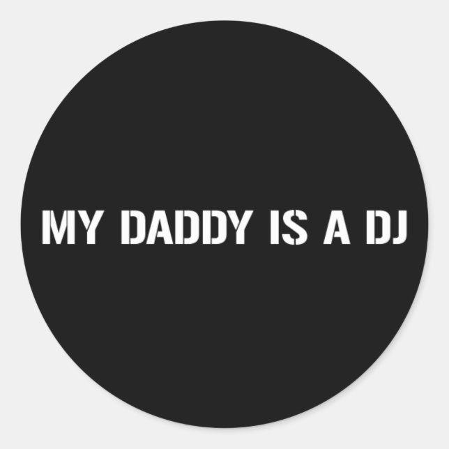 Pegatina Redonda Mi Papá Es El DJ (Anverso)