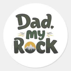 Pegatina Redonda Mi papá mi roca