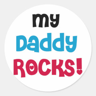 Pegatina Redonda Mi papá Rocks