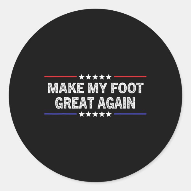 Pegatina Redonda Mi pie de nuevo es grande: se recuperan lesiones p (Anverso)