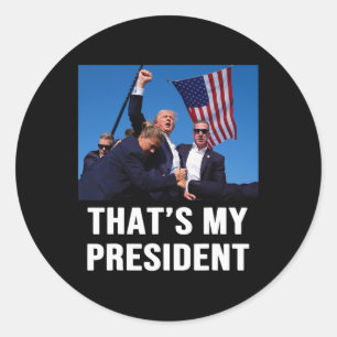 Pegatina Redonda Mi presidente Trump 2024