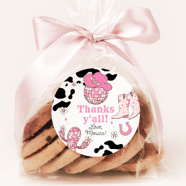 Pegatina Redonda Mi primera chica de Rodeo Gracias por tu cumpleaño