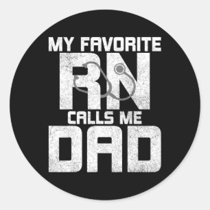 Pegatina Redonda Mi Rn Favorito Me Llama Papá - Nur Gracioso Regist
