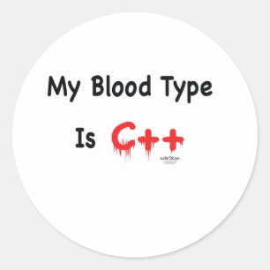 Pegatina Redonda Mi sangre es c++