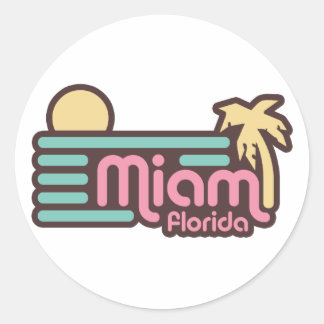 Pegatina Redonda Miami