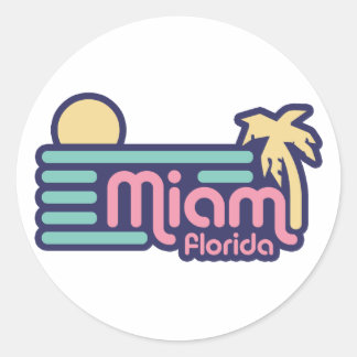 Pegatina Redonda Miami