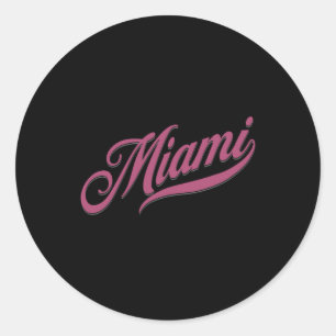 Pegatina Redonda Miami Florida
