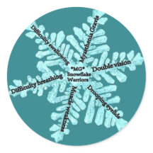 Miastenia Gravis Awareness Glossy Pegatinas