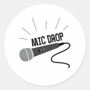 Pegatina Redonda Mic Drop