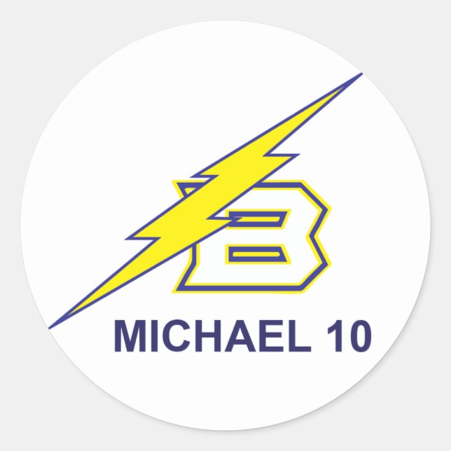 PEGATINA REDONDA MICHAEL 10 (Anverso)