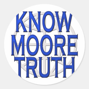 Pegatina Redonda ¡Michael Moore sabe! Simpatizante de SiCKO