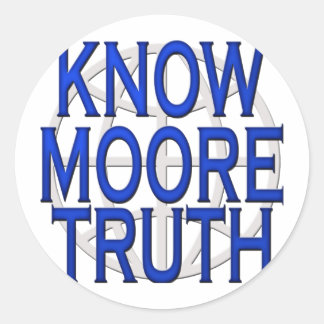 Pegatina Redonda ¡Michael Moore sabe! Simpatizante de SiCKO