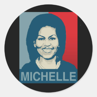 Pegatina Redonda MICHELLE OBAMA HOPE -.png