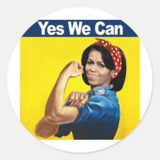 Pegatina Redonda MICHELLE THE RIVETER - SÍ PODEMOS.png