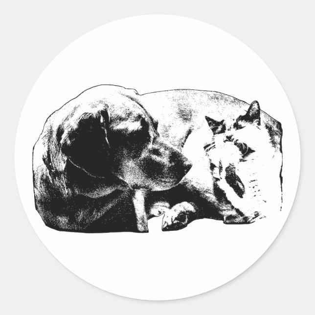 Pegatina Redonda Micro alto al fuego (Anverso)