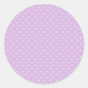 Pegatina Redonda Micro Lunares Blancos - Lila Suave