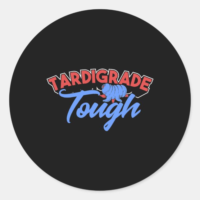 Pegatina Redonda Microbiología tardía de la microbiología de la cie (Anverso)