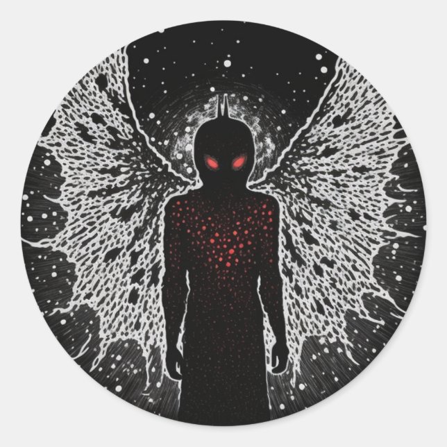PEGATINA REDONDA MIDJOURNEY MONSTERS CRYPTID SERIE (Anverso)