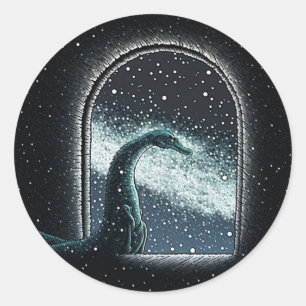 PEGATINA REDONDA MIDJOURNEY MONSTERS CRYPTID SERIE