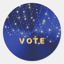 Pegatina Redonda Midnight Blue Starlight Cascade Vote