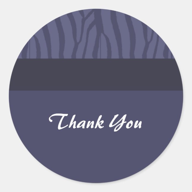 Pegatina Redonda Midnight Purple Gracias (Anverso)