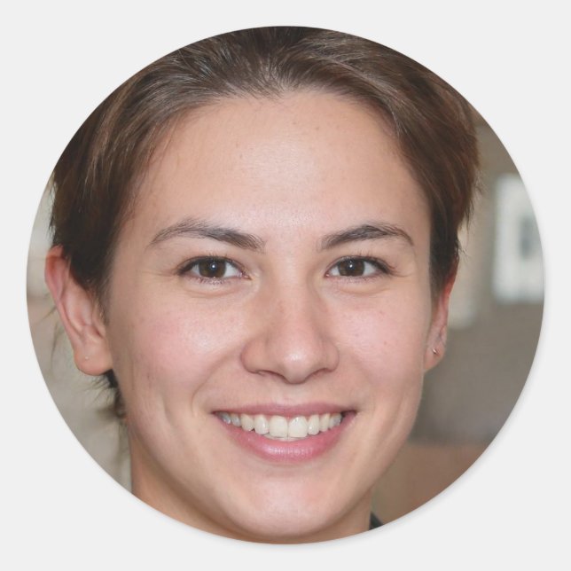 Pegatina Redonda Miedo (Anverso)