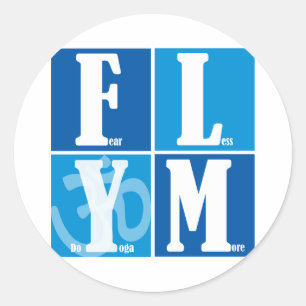 Pegatina Redonda Miedo a menos yoga