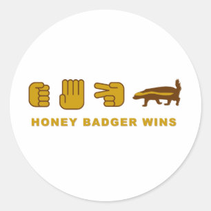 Pegatina Redonda miel badger gana