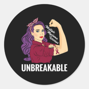 Pegatina Redonda Mieloma Múltiple Sensibilización Cáncer de Sangre 