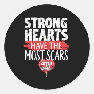 Pegatina Redonda Miembro Del Zipper Club Abre A Sobreviviente De Ci