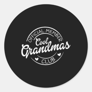 Pegatina Redonda Miembro oficial del Guay Grandmas Club Pocket Moth