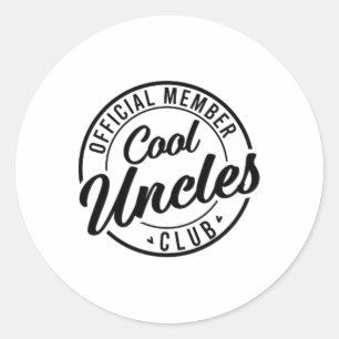 Pegatina Redonda Miembro oficial Guay Uncles Club Padre&# s Día F
