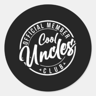Pegatina Redonda Miembro oficial Guay Uncles Club Vintage Fathers D