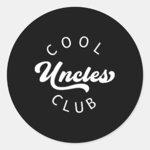 Pegatina Redonda Miembro oficial Guay Uncles Club Vintage Shirt Fat