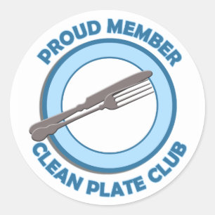 Pegatina Redonda Miembro orgulloso del Club de Placas Limpias