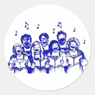 Pegatina Redonda Miembros/cantantes del coro