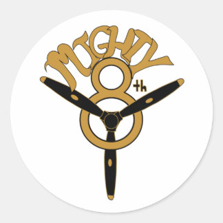 Pegatina Redonda Mighty Eighth Army Air Force Round Sticker