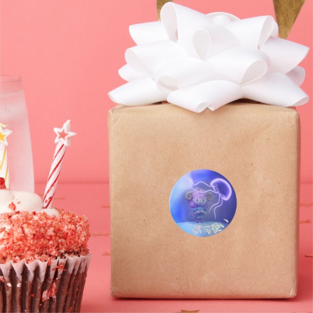 Pegatina Redonda Miipu in a Bubble (Fiesta)