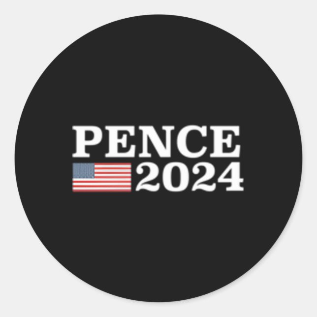 Pegatina Redonda Mike Pence 2024 (Anverso)