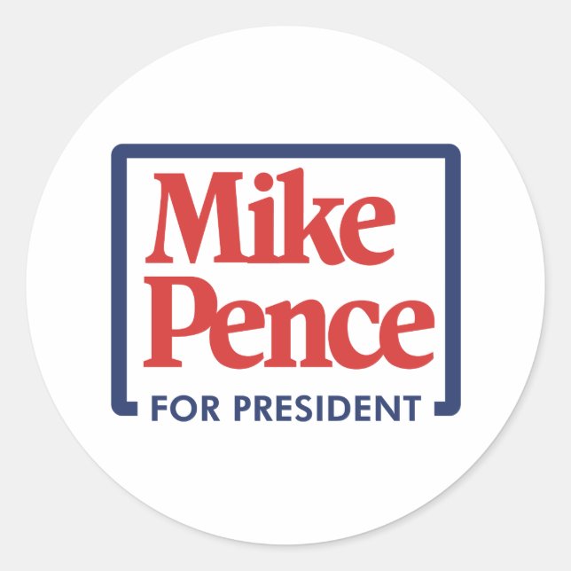 Pegatina Redonda Mike Pence para presidente 2024 (Anverso)