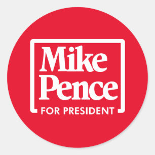 Pegatina Redonda Mike Pence para presidente 2024