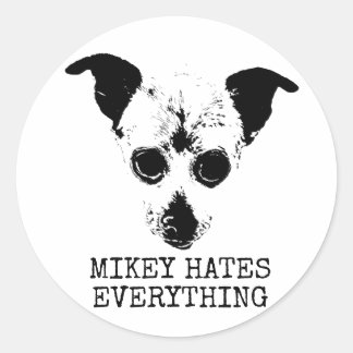 PEGATINA REDONDA MIKEY HATES PEGATINAS