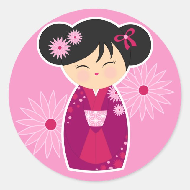 Pegatina Redonda Miki (Anverso)