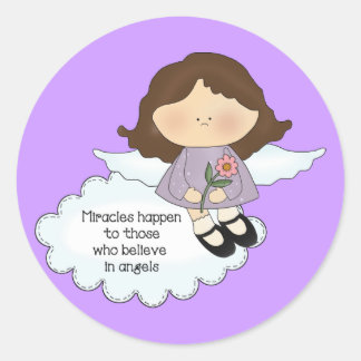 Pegatina Redonda Milagros de Ángel