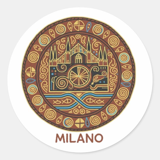 PEGATINA REDONDA MILÁN (Anverso)